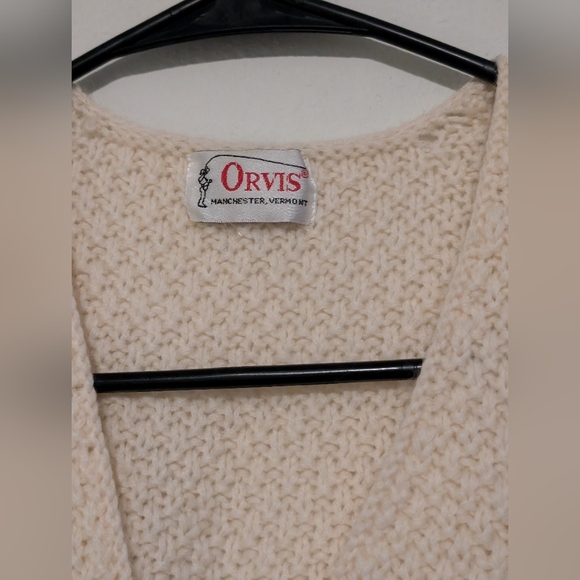 Vintage Cream Cable Knit Sweater Vest - Picture 3 of 4